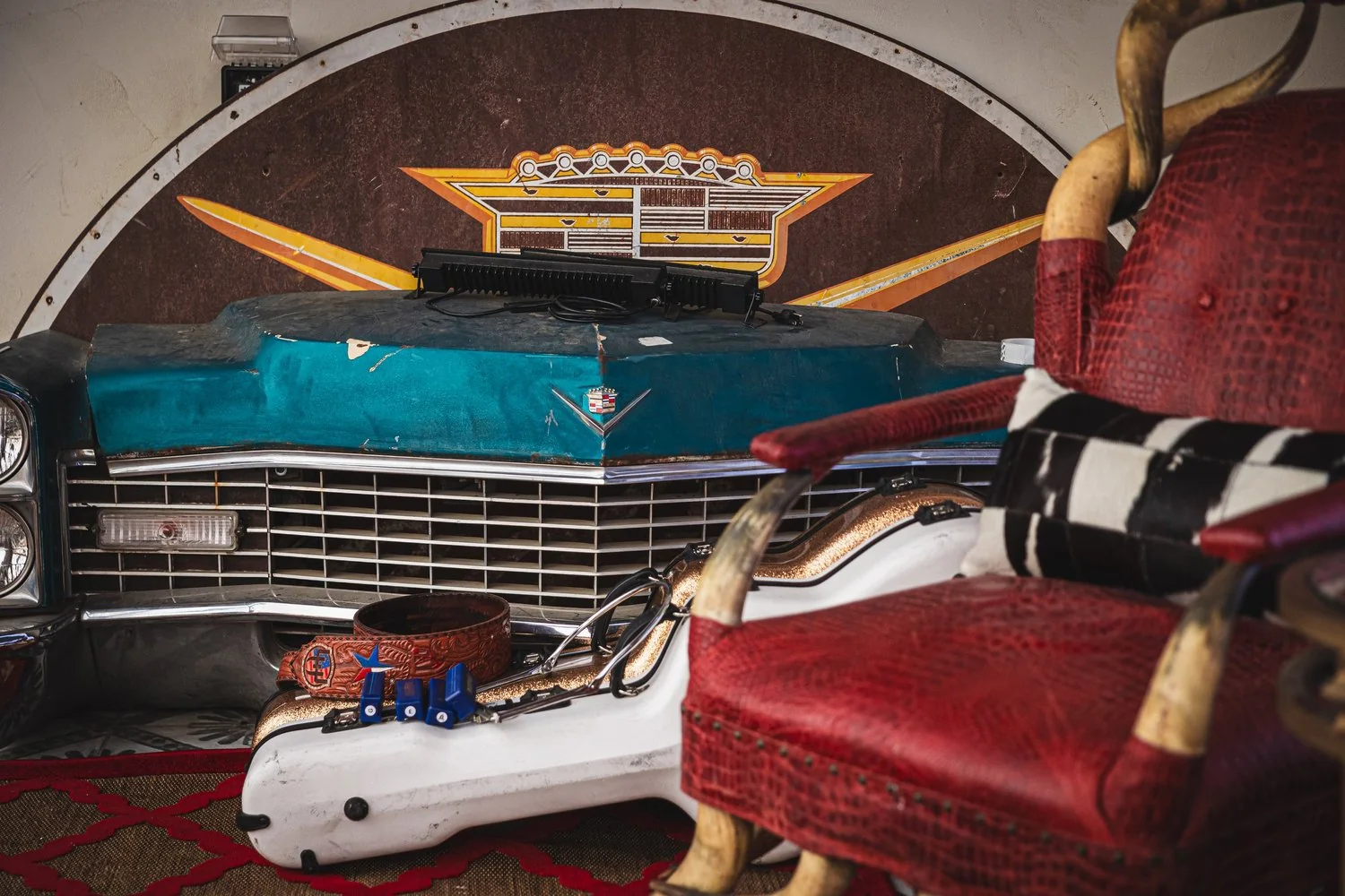 Cadillac stage detail inside Cowboys and Cadillacs